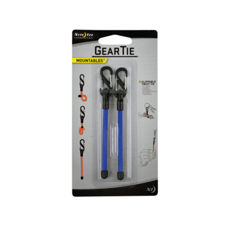 Nite Ize Nite Ize Gear Tie Clippable Allesbinder 2-Pack Blauw 7,5CM