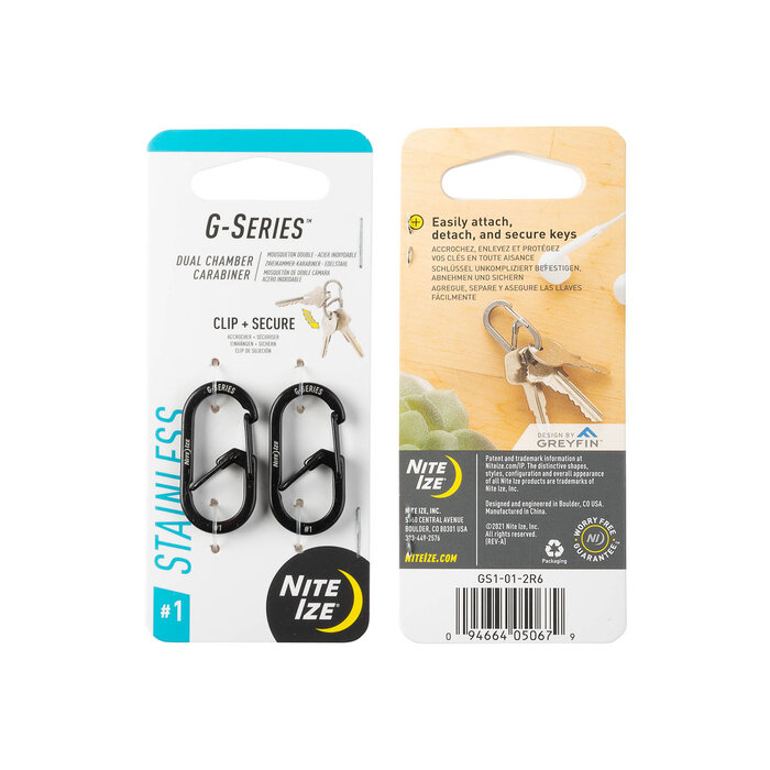 Nite Ize Nite Ize G-Serie Karabiner 2-Pack Black #1