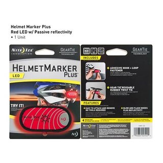 Nite Ize Nite Ize Helmmarker+ Helmlampe rot