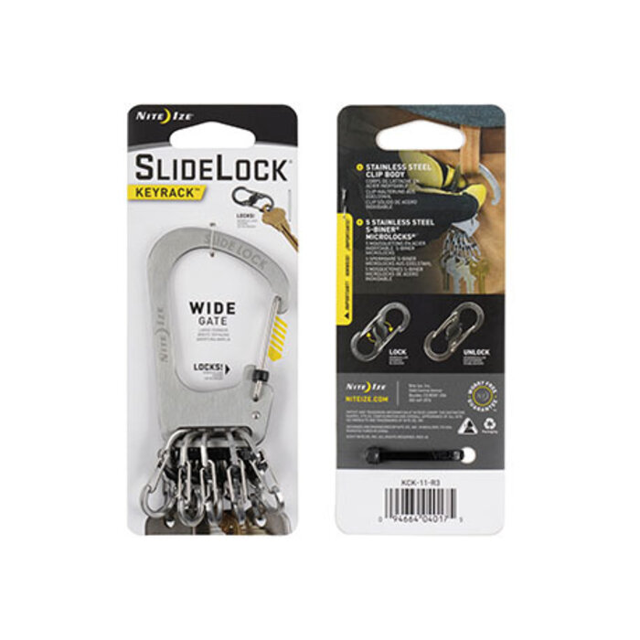 Nite Ize Nite Ize Keyrack -Schlüsselhalter Slidelock Silber