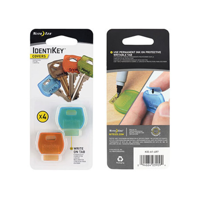 Nite Ize Nite Ize IdentiKey Sleutellabel 4-Pack assorti