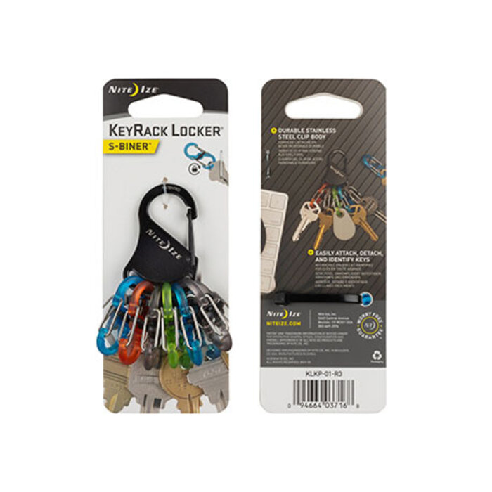 Nite Ize Nite ize Keyrack Locker Key Holder S-Biner Black