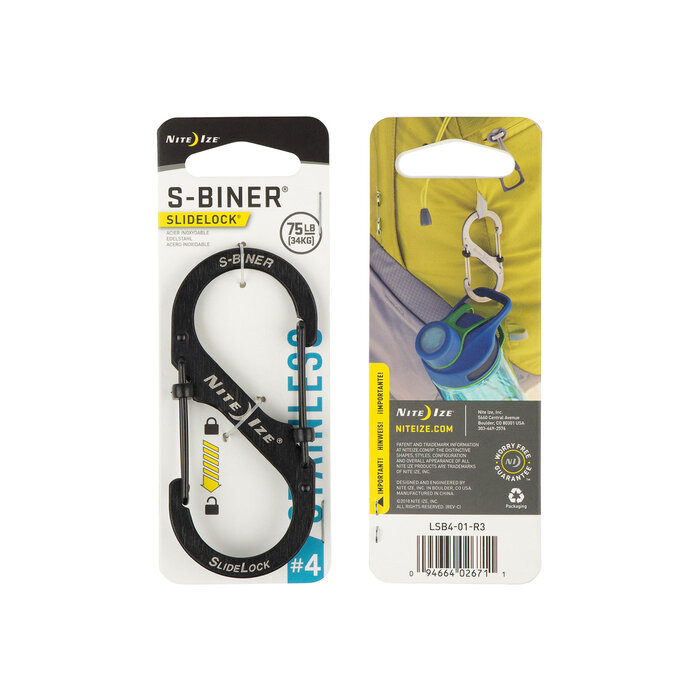 Nite Ize Nite ize S-Biner Karabiner Slidelock Black #4