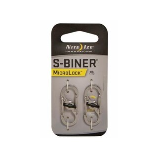 Nite Ize Nite Ize S-Biner Karabiner Mikropack 2-Pack Silber