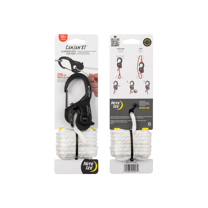 Nite Ize Nite ize camjam xt spanhaak schwarz mit kabel l