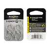 Nite Ize Nite ize s-biner karabijnhaak 2 pack argent # 1