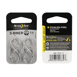 Nite Ize Nite ize S-Biner Karabijnhaak 2-Pack Silber #1