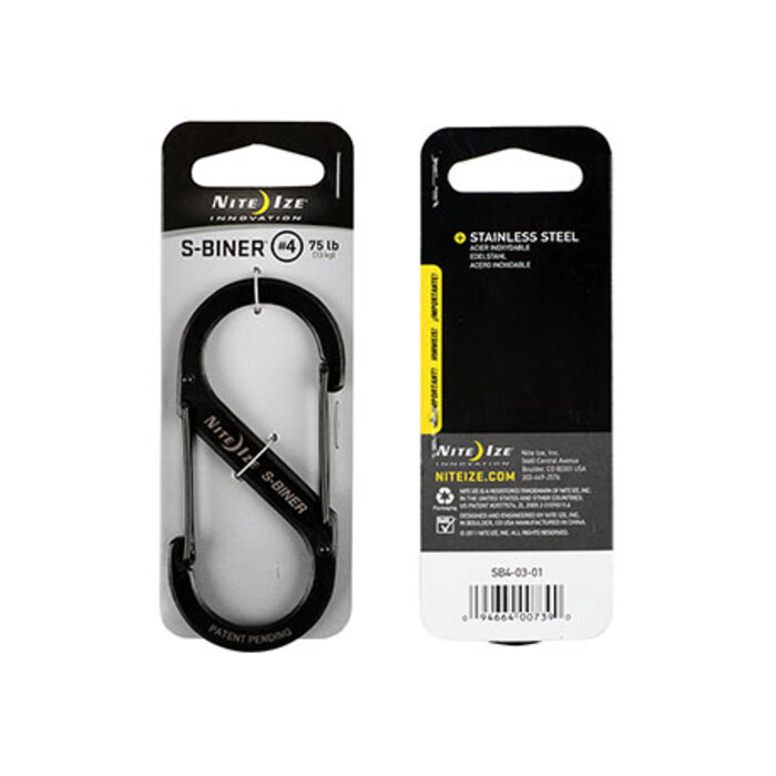 Nite Ize Nite Ize S-Biner Karabijnhaak Black #4
