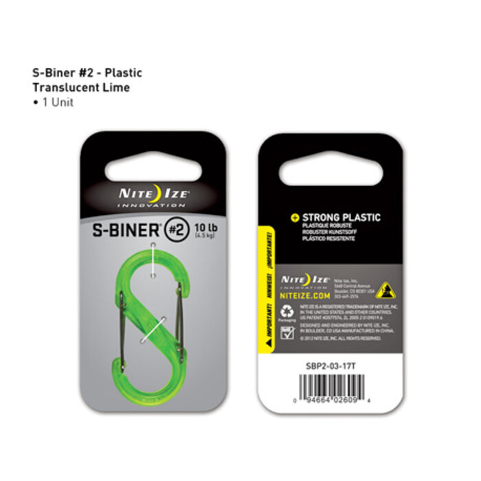 Nite Ize Nite Ize S-Biner Karabiner Plastic Green #2