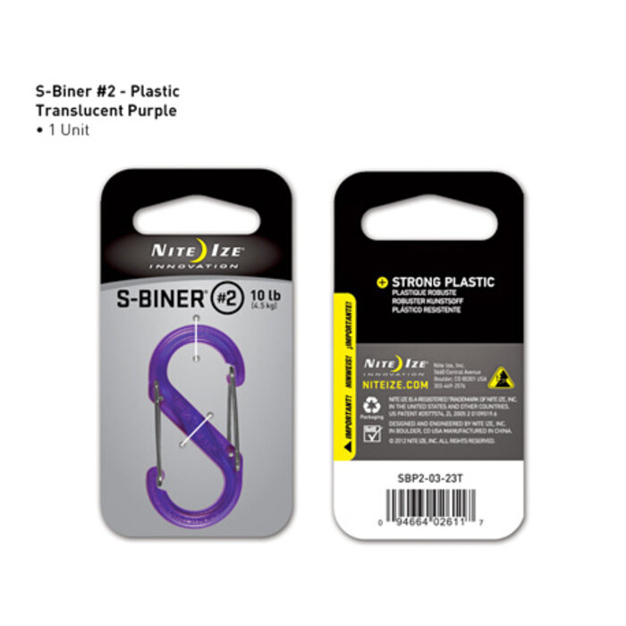 Nite Ize Nite Ize S-Biner Karabiner Plastic Purple #2