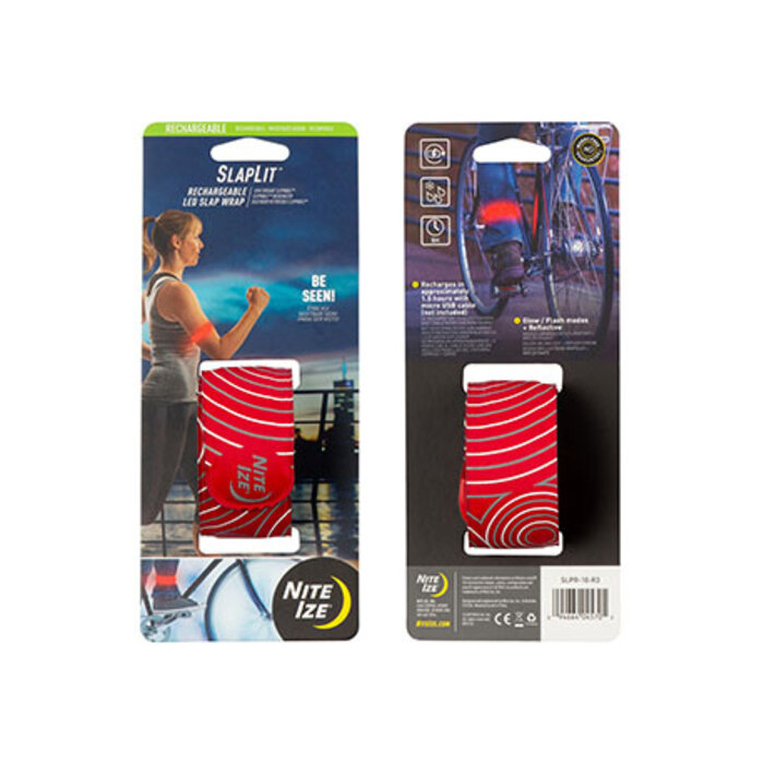 Nite Ize Nite Ize SlapLit Oplaadbare Veiligheids Armband Rood