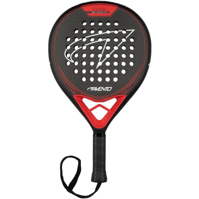 Avento® Avento® - Padel Racket 3K Carbon • CONQUISTA • Zwart/Rood