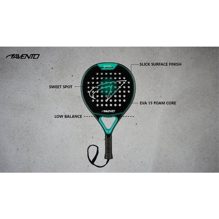 Avento® Avento - Padelschläger GFRP • CAZADOR • Schwarz/Grün