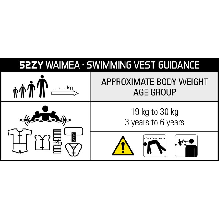 Waimea® Waimea®- Schwimmweste • 3-6 Jahre • 19-30 KG •  Fluoreszierendes Orange