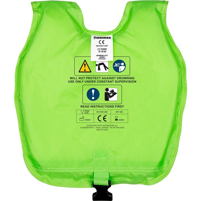 Waimea® Waimea® - Zwemvest Dier 2-3 Jaar • 15-19 KG • Groen/Geel