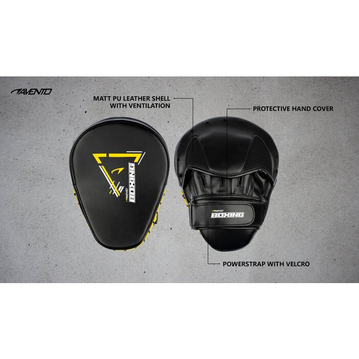 Avento® Avento - Tapis de boxe pour l'entraînement • Noir/Jaune