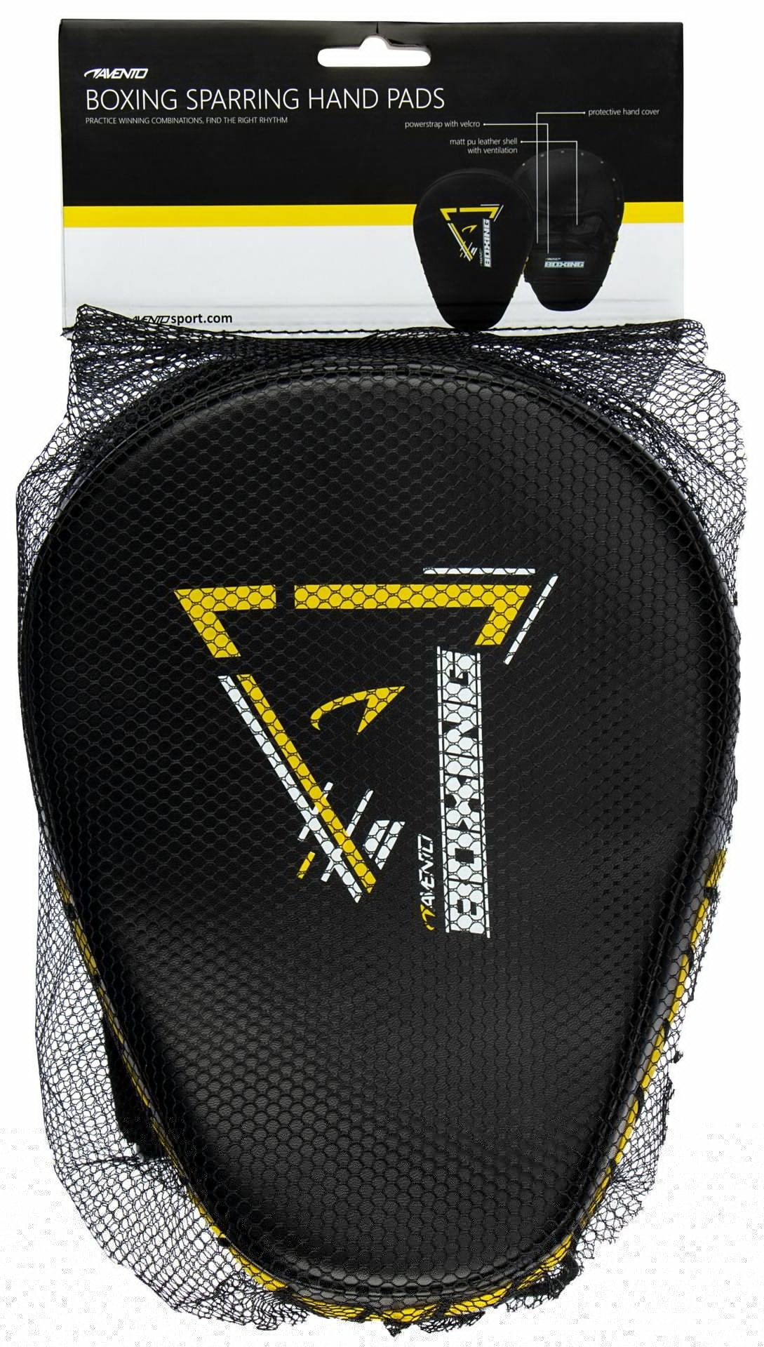 Avento® Avento - Boxen Sparring Handpads • Schwarz/Gelb