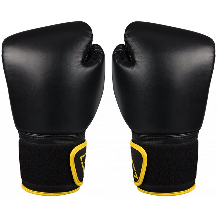 Avento® Avento - Boxing gloves PU • 10 OZ • Black/Yellow