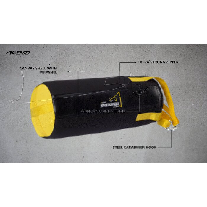 Avento® Avento - Sac de boxe • 10 KG / 60 CM • Noir/Jaune