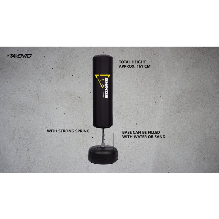 Avento® Avento® - Bokszak Opblaasbaar Standaard • REFLEX • Zwart/Geel