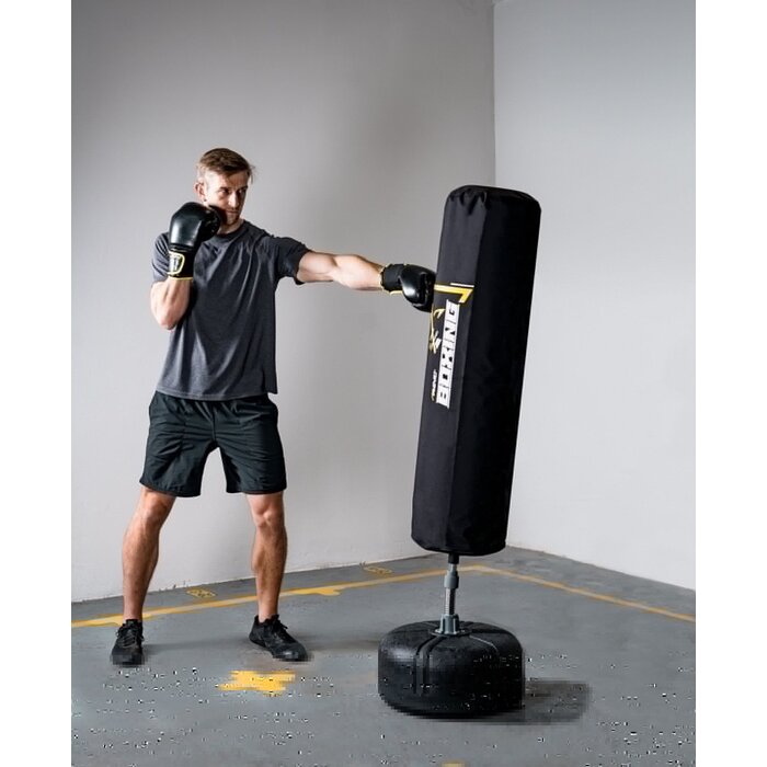 Avento® Avento - Boxsack aufblasbar Standard • REFLEX • Schwarz/Gelb