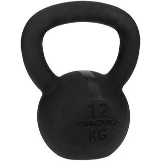 Avento® Kettlebell Gusseisen • 12 KG • Schwarz