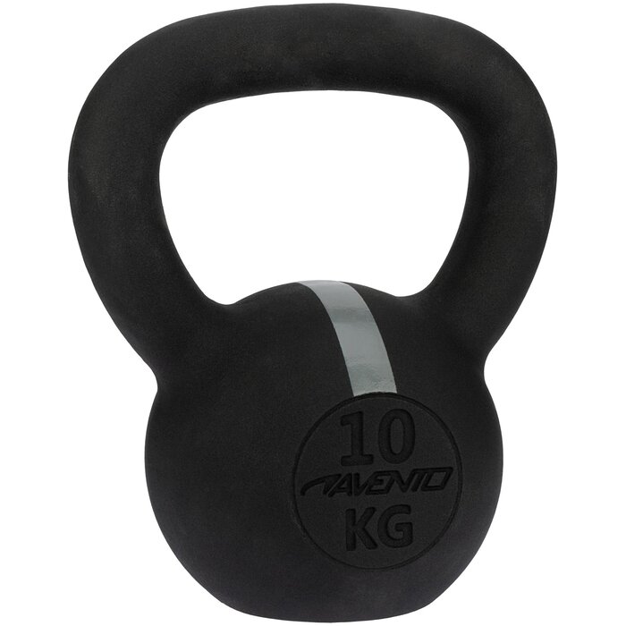 Avento® Avento - Kettlebell Gusseisen • 10 KG • Schwarz/Grau