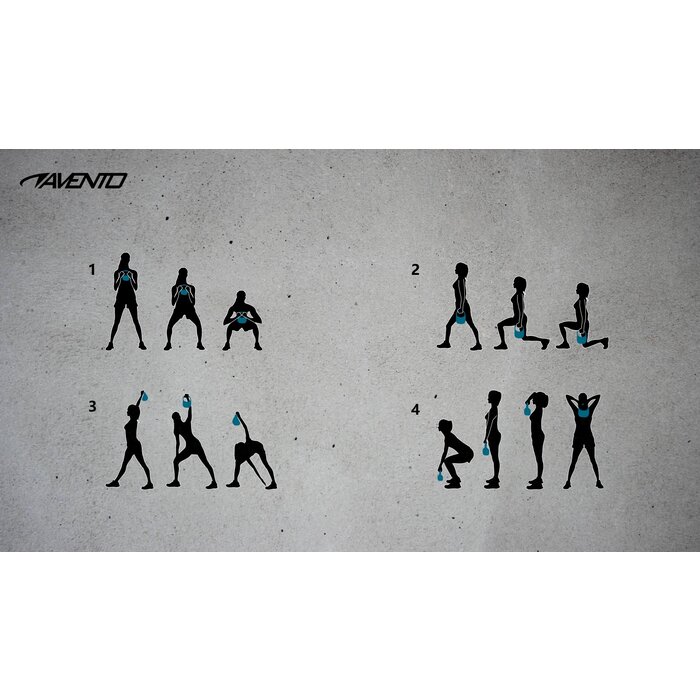 Avento® Avento - Kettlebell fonte • 10 KG • Noir/Gris