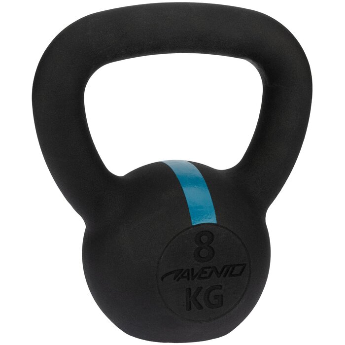 Avento® Avento - Kettlebell Gusseisen • 8 KG • Schwarz/Blau