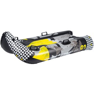 Restart® Inflatable Snow Glider • DOWNHILL RACER • Black/Gray