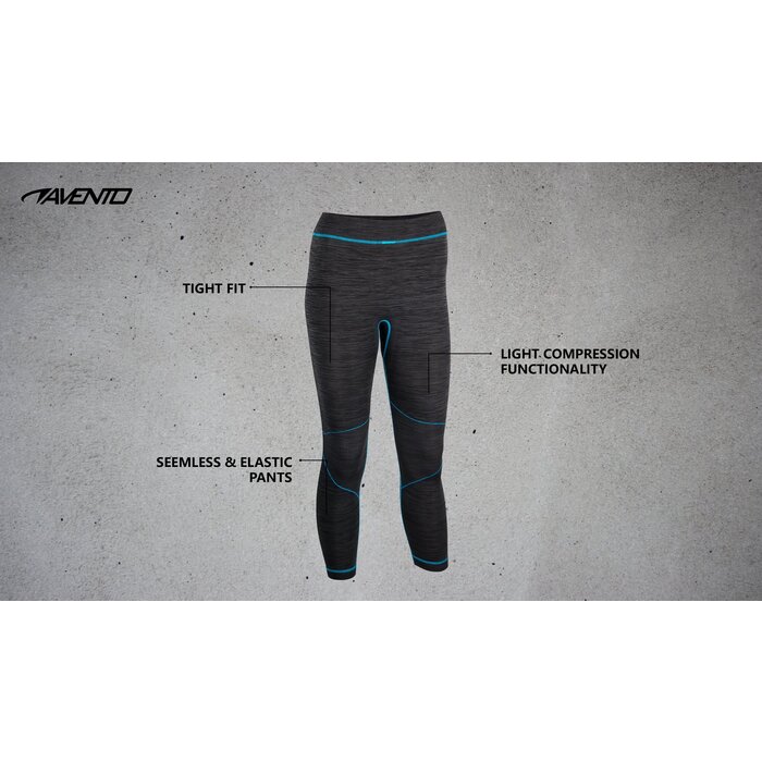Avento® Avento - Pantalon thermique dames • SUPERIOR • Noir/Aqua