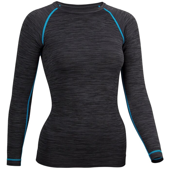 Avento® Avento - Thermoshirt Damen • SUPERIOR • Schwarz/Aqua
