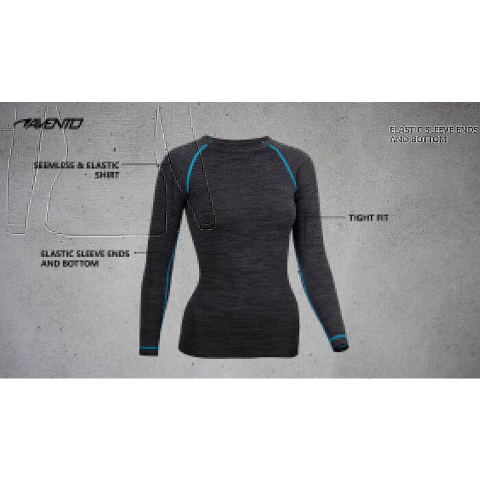 Avento® Avento - Thermoshirt Damen • SUPERIOR • Schwarz/Aqua