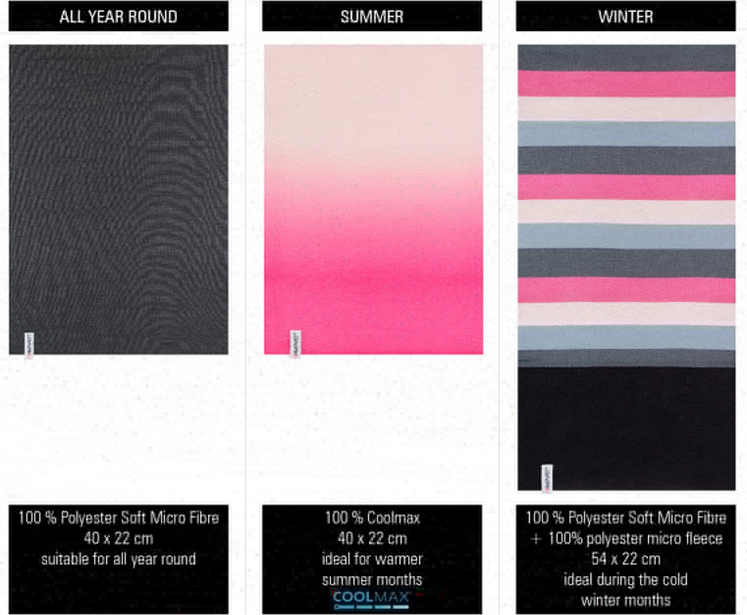 Avento® Avento - Junior Scarf Set - 3 Pieces - ACTIVE - Pink/Anthracite