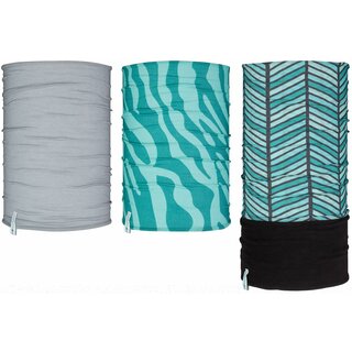 Avento® Col Scarf Set Junior -3 pcs • ACTIVE • Petrol/Light Blue
