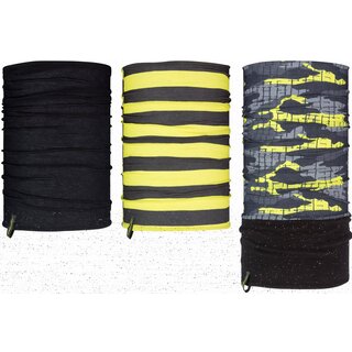 Avento® Avento - Junior Scarf Set - 3 Pieces - ACTIVE - Fluorescent Yellow/Black