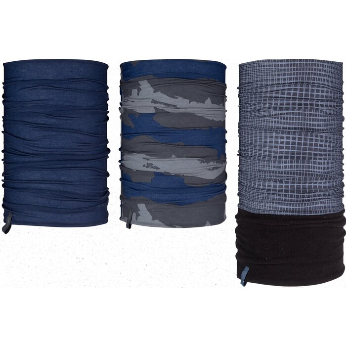 Avento® Avento - Col Scarf Set Men -3 pcs • ACTIVE • Dark blue/Anthracite