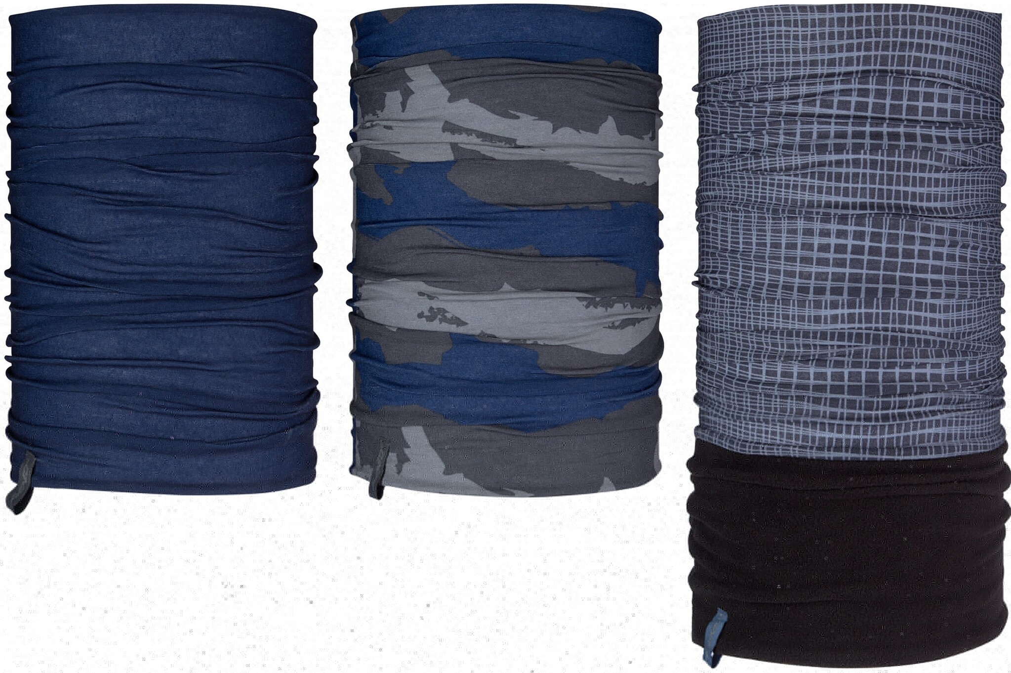 Avento® Avento - Ensemble de foulards pour hommes - 3 pièces - ACTIVE - Bleu foncé/Anthracite