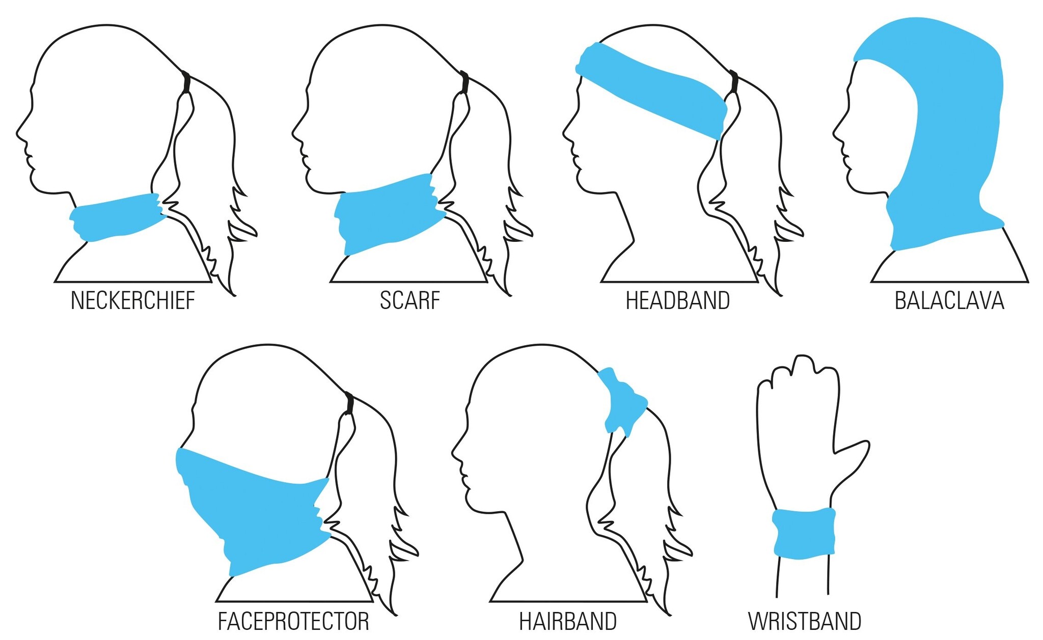 Avento® Avento – Schal-Set für Damen – 3 Stück – ACTIVE – Hellrosa/Anthrazit