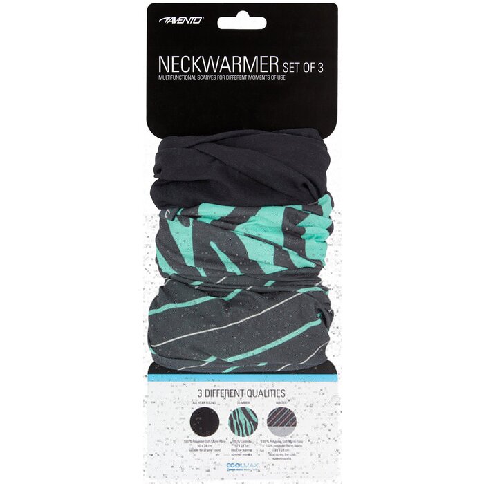 Avento® Avento - Col Scarf Set Women -3 pcs • ACTIVE • Blue/Black