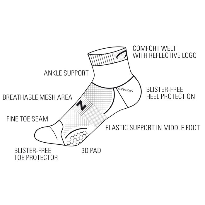 Avento® Avento - Running socks with climayarn • Black/Fluor yellow