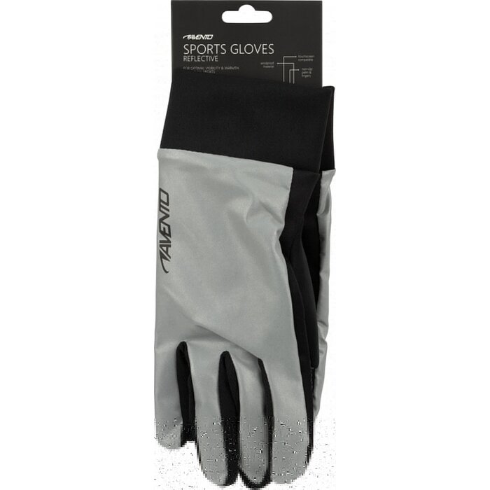 Avento® Avento® - Sporthandschoenen Winddicht Reflecterend • Zilver/Zwart