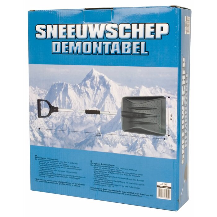 Sneeuwschep • Demontabel • Zwart/Aluminium