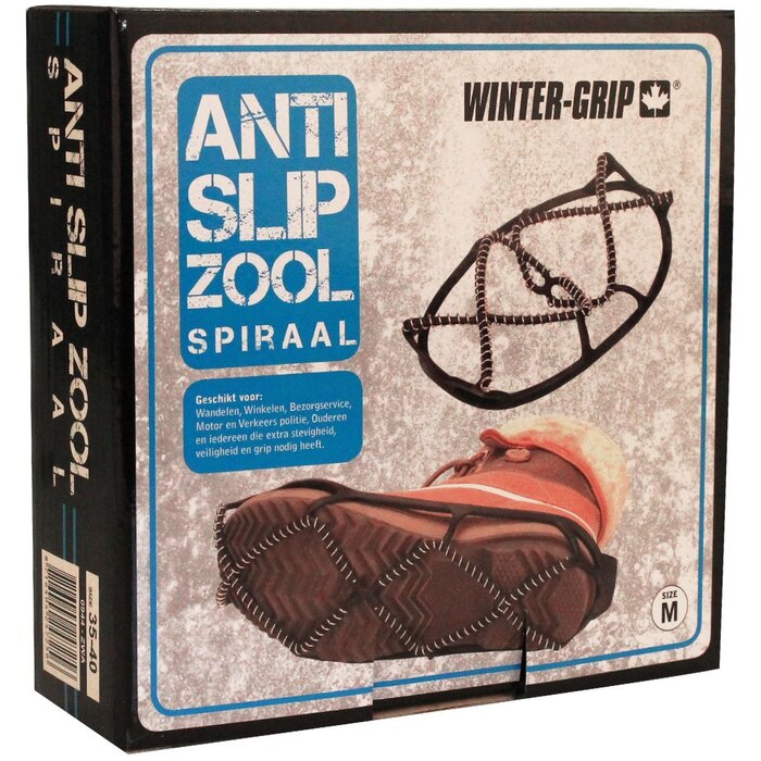 Winter-grip Winter-grip® - Antislip Zool • SPIRAAL • Zwart
