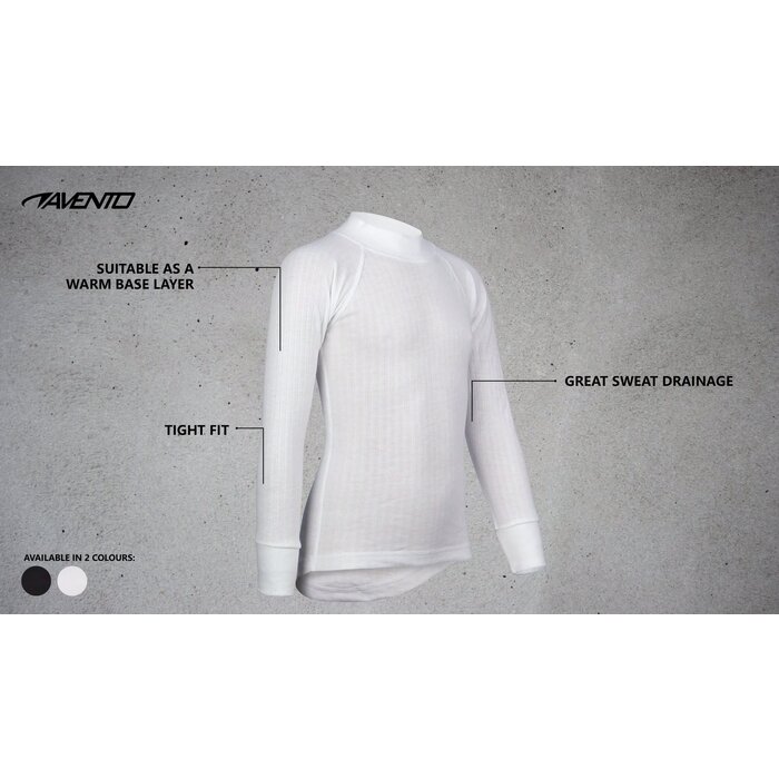 Avento® Avento - Langärmeliges Thermoshirt • JUNIOR • Weiß