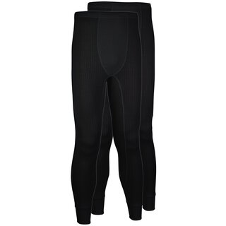 Avento® Pantalon thermique Hommes • 2 PACK • Noir