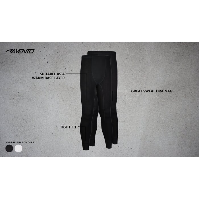 Avento® Avento - Thermo pants Men • 2-PACK • Black