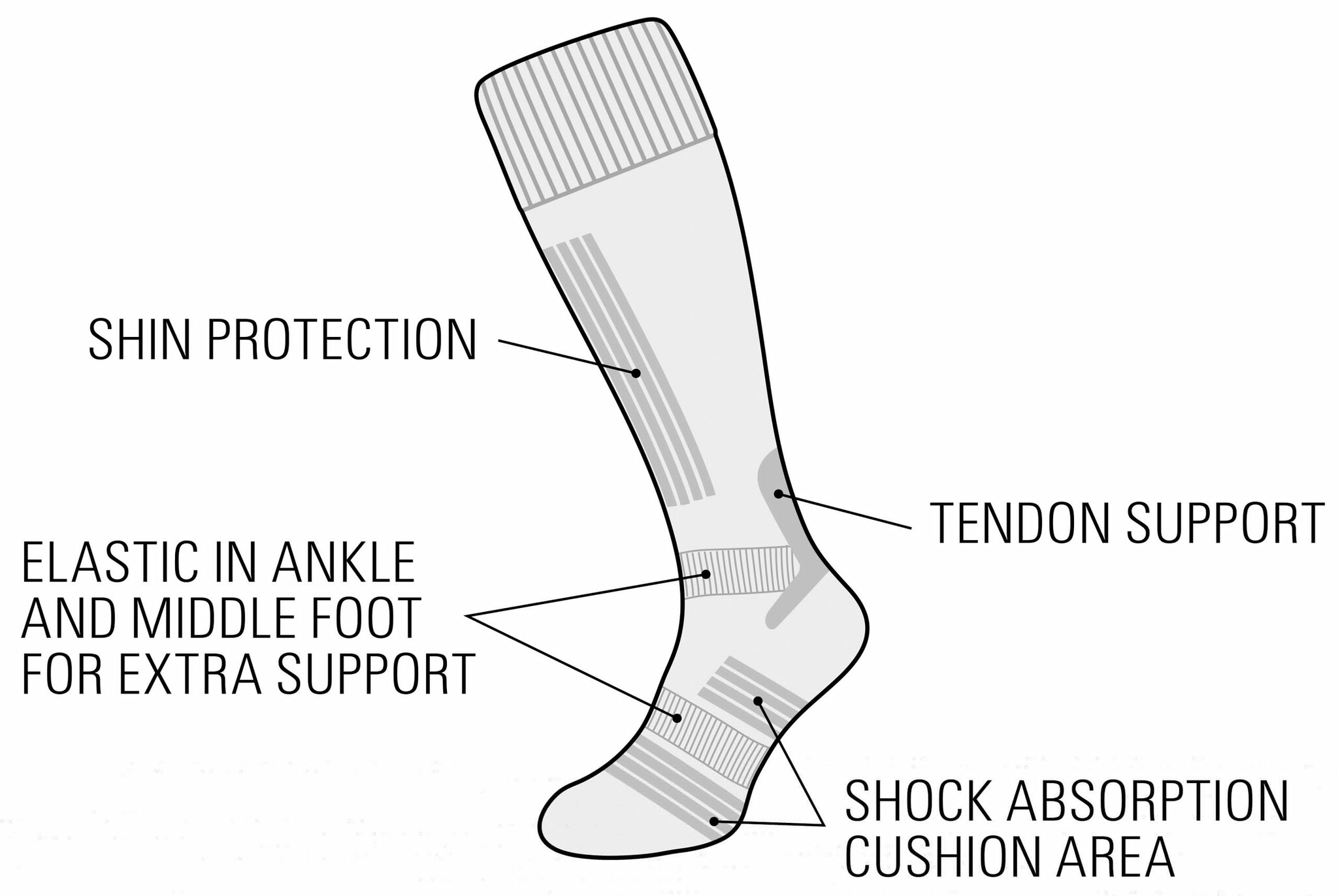 Starling® Starling® - Bas de ski Jr • 2 pack • FERNIE • Noir/Rouge