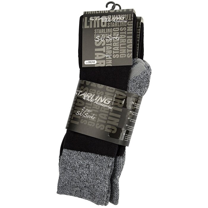 Starling® Starling® - Winterstrümpfe • 2-Pack • SILVER STAR • Schwarz/Grau