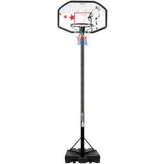 Avento® Avento® - Basketbalstandaard verrijdbaar en verstelbaar • FAST BREAK • Zwart/Wit